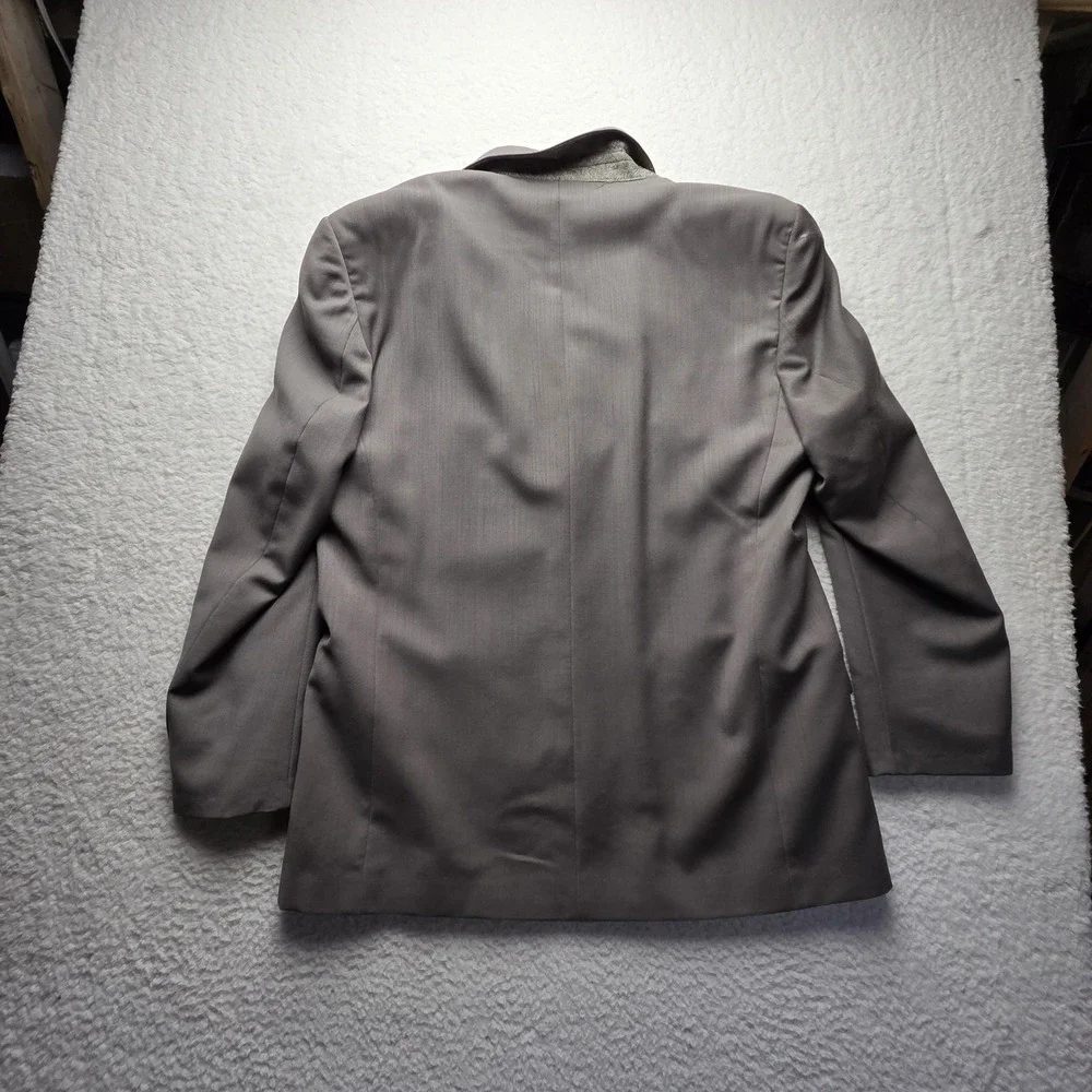 Giorgio Sanetti Suit Jacket Blazer Mens 44 Gray Wool Made In Italy 3 Button